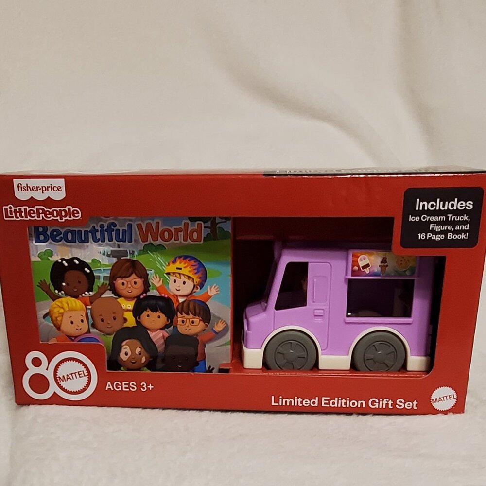Little People Ice Cream Truck & Book Gift Set Fisher-Price by Mattel -Brand New!